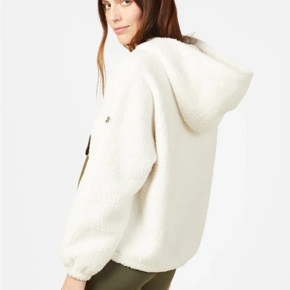 NWT Outerknown Active Sherpa Half Zip Hoodie - Picture 2 of 7